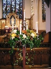 Church candlestick arrangement